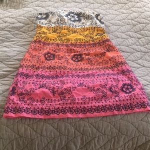 Lilly Pulitzer Strapless Embroidered Shift Dress